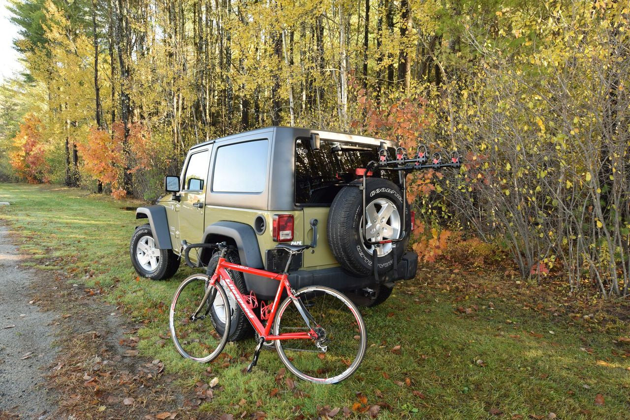 Spare tire mounted bike rack on sale