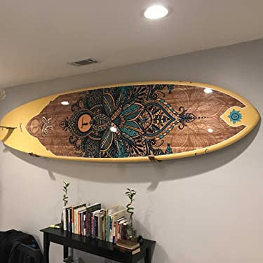 how to hang surfboard on wall