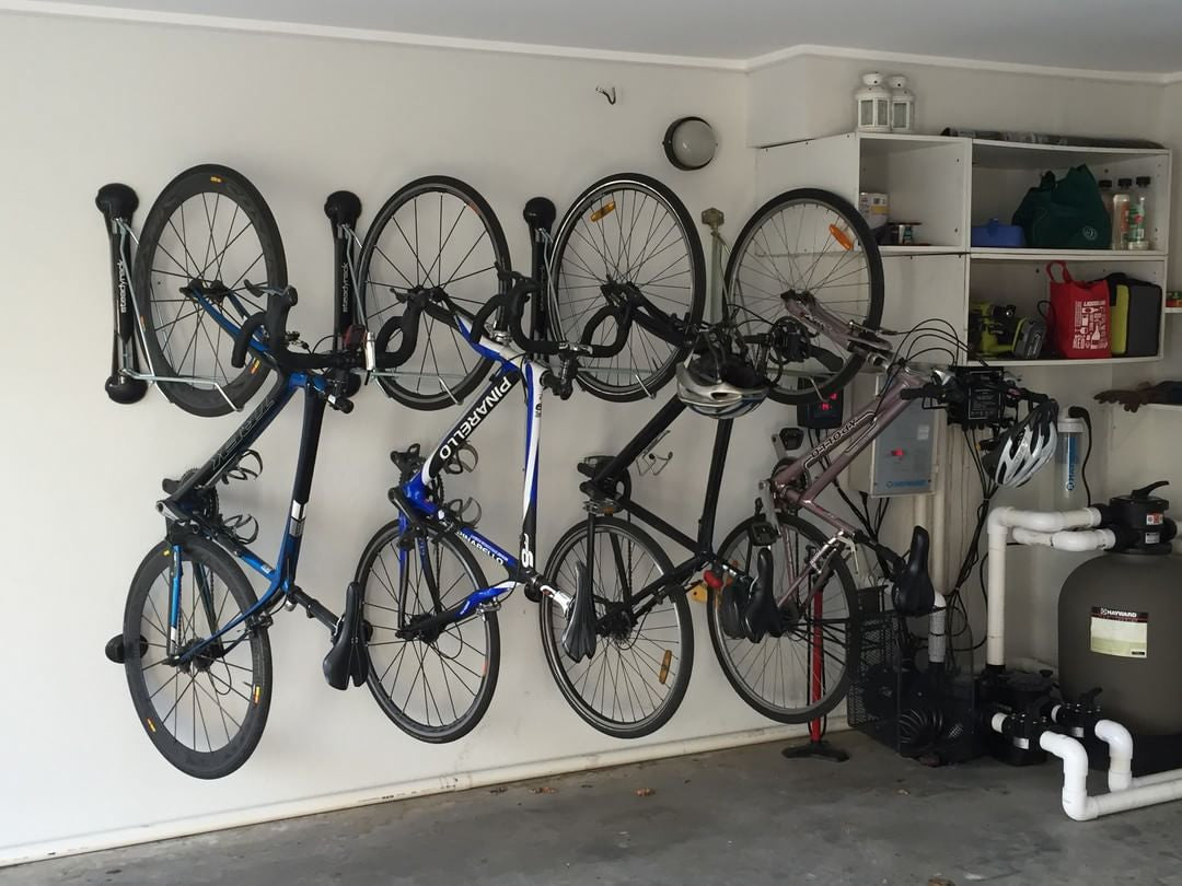 Compact Bike Wall Rack | Swivel Vertical Storage Mount | Tires Up to 2.1  Wide