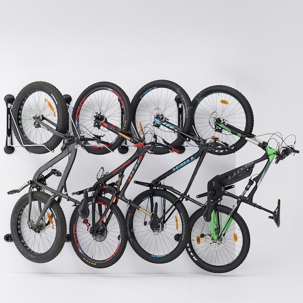 swinging mountain bike wall storage rack