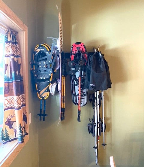 snow shoe storage rack