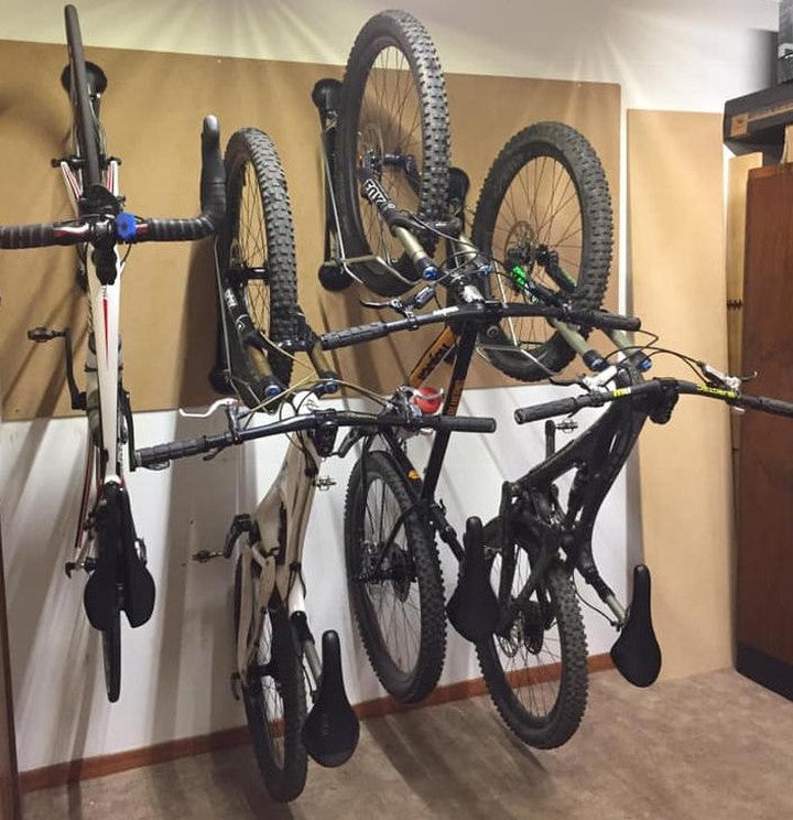 basement storage rack for mountain bikes