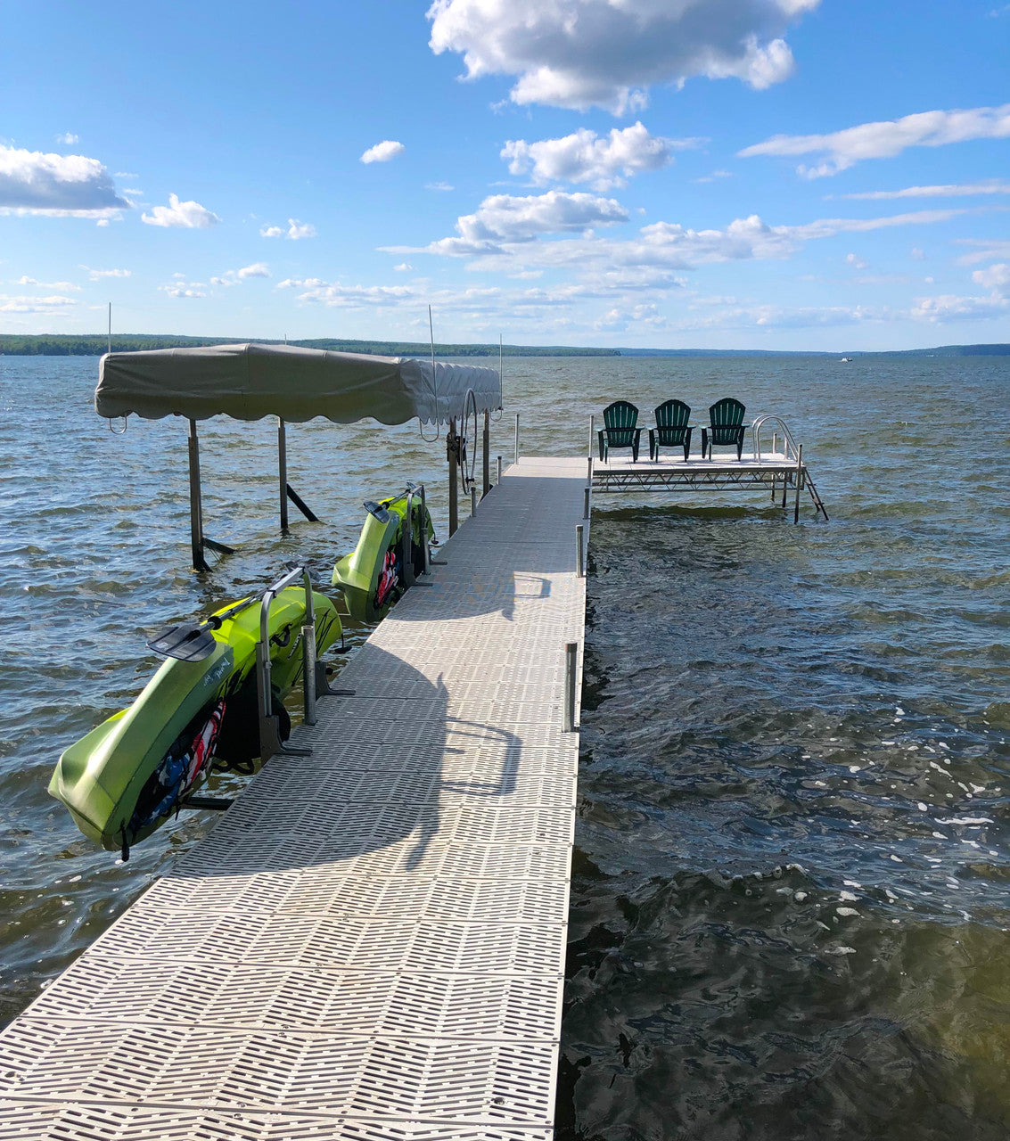 outdoor kayak dock storage