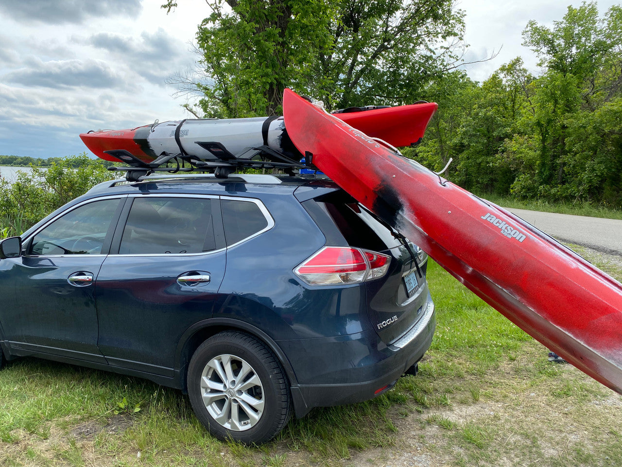 Kayak roof rack for deals cars without rails