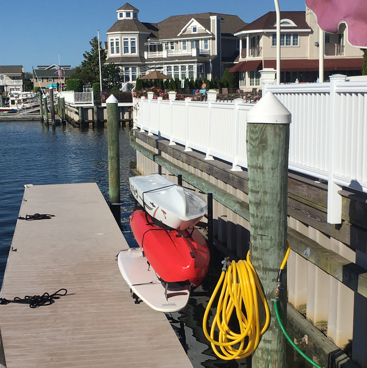 boat dock kayak storage