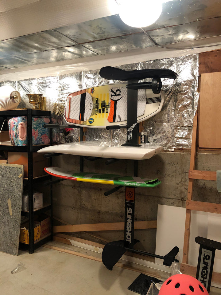 Wall Mount Surf & SUP Rack | 3 Boards | Heavy Duty Metal