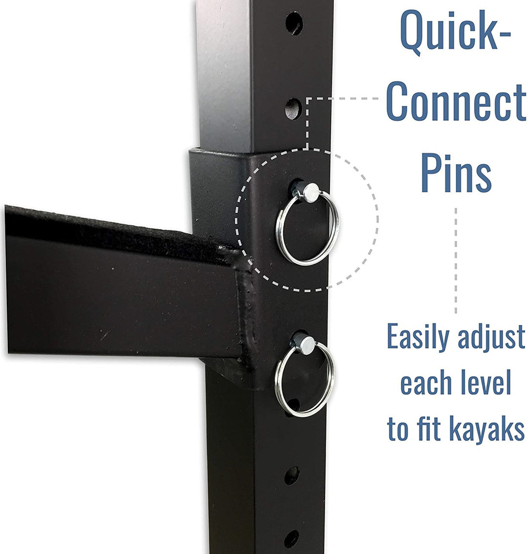 locking pin storage rack for paddleboards