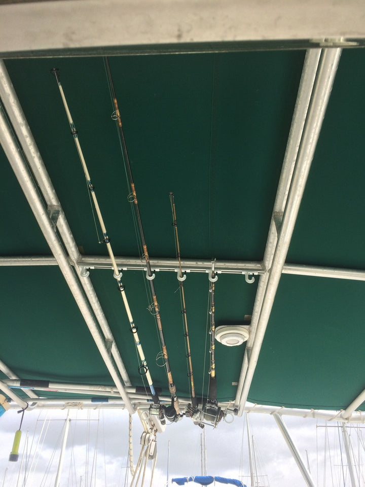boat canopy fishing rod holder