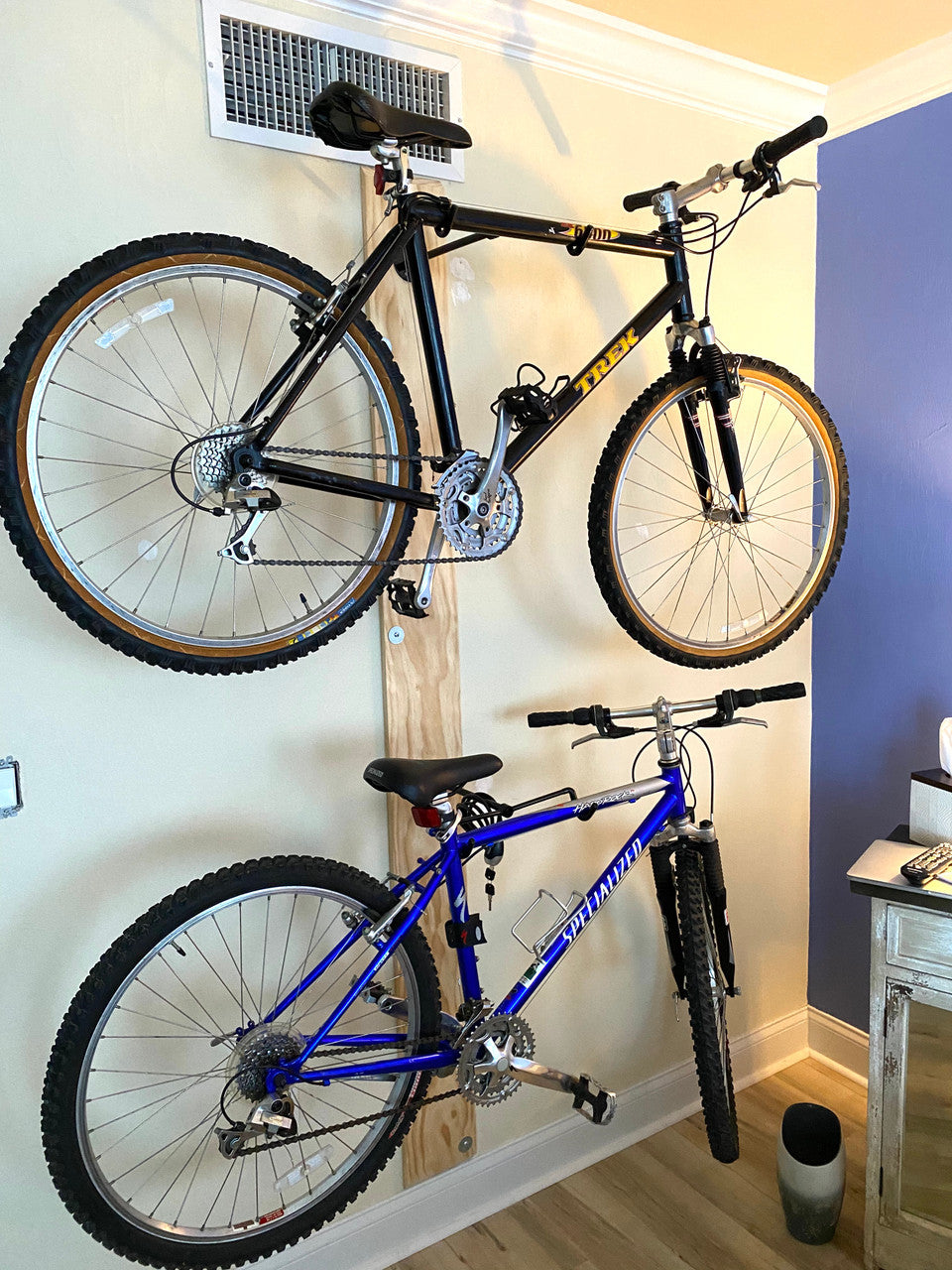 StoreYourBoard Minimalist Bike Wall Display Mount, Indoor Home Garage Apartment Storage Rack, Floating Minimalist Design, Adjustable Bicycle Holder