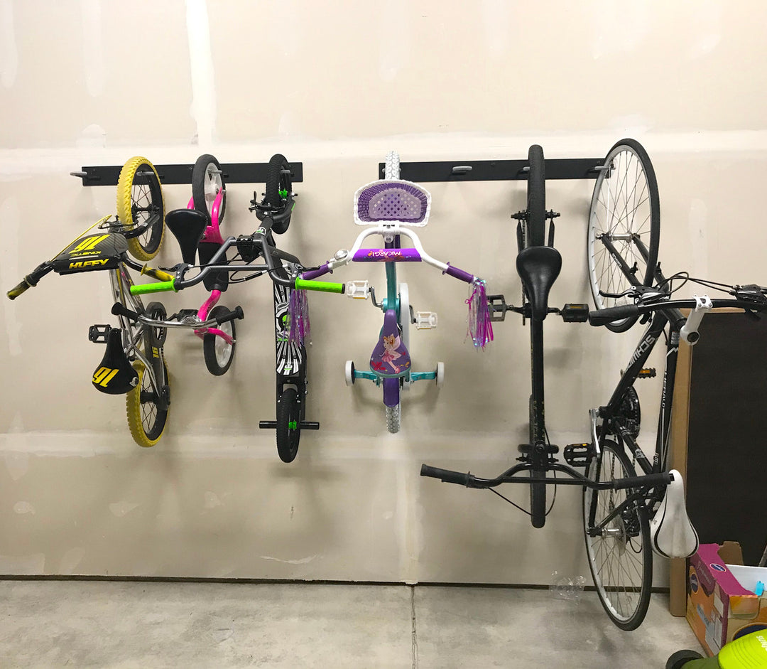 StoreYourBoard 2 Pack Blat Bike Wall Storage Rack, Holds 8 Bicycles Total, Heavy-Duty Solid Steel, Garage Organizer Vertical Han