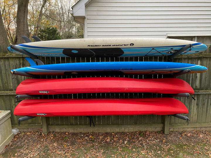 outdoor kayak wall storage rack