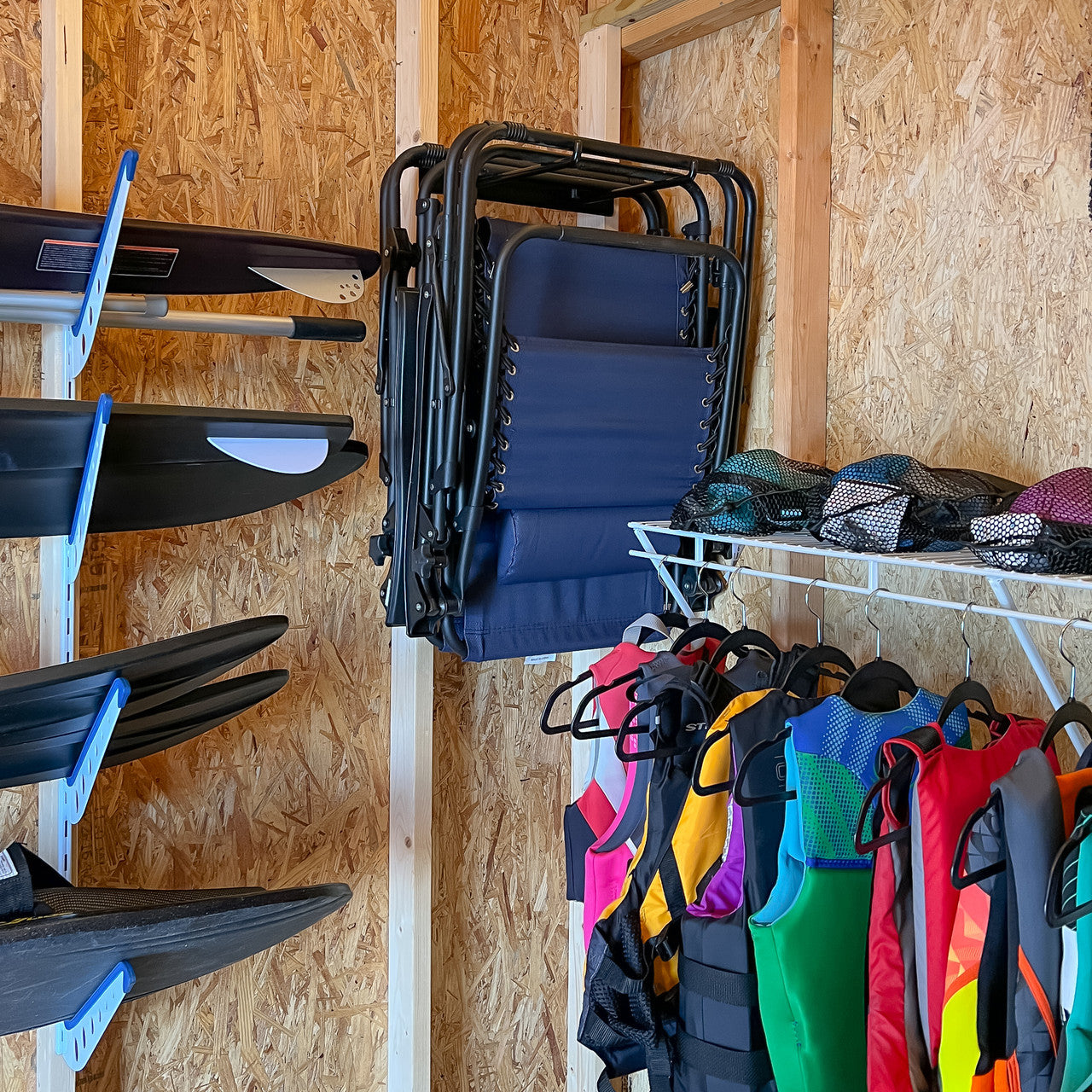 BLAT Chair Compact Storage Rack | Holds 10 Chairs | Wall Mount Hooks ...