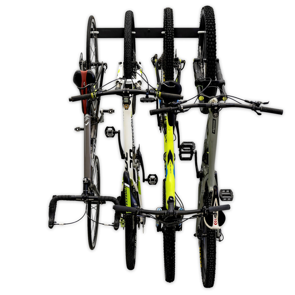 Blackstone Wall Mounted Bike Storage Rack | 4 Bikes | Black ...