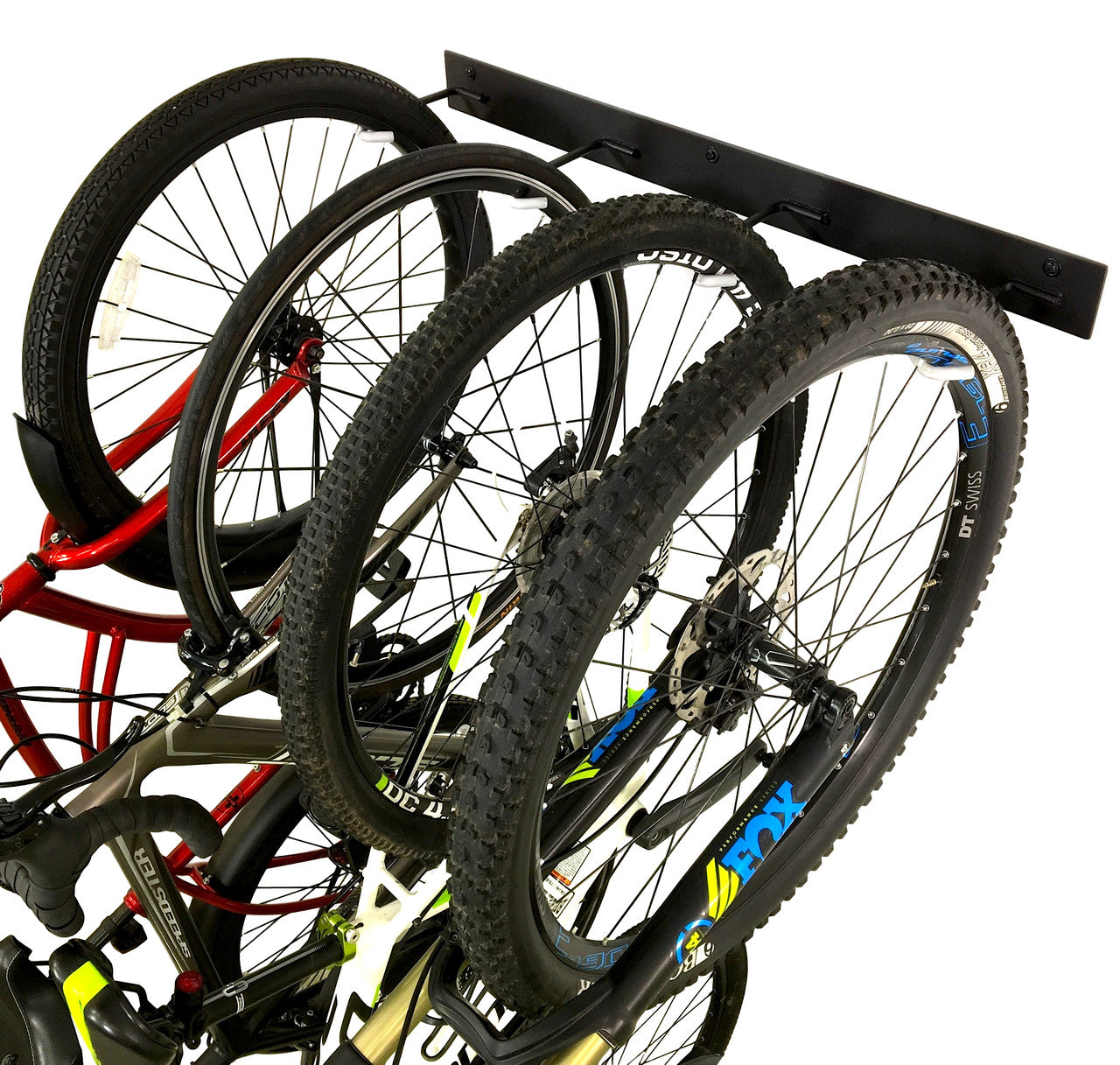 4 bike wall storage rack hooks