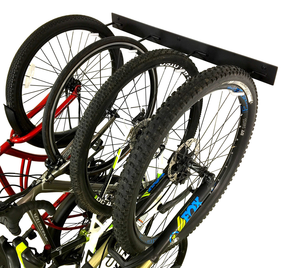 StoreYourBoard 2 Pack Blat Bike Wall Storage Rack, Holds 8 Bicycles Total, Heavy-Duty Solid Steel, Garage Organizer Vertical Han