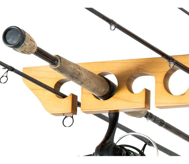 oak fishing rod rack