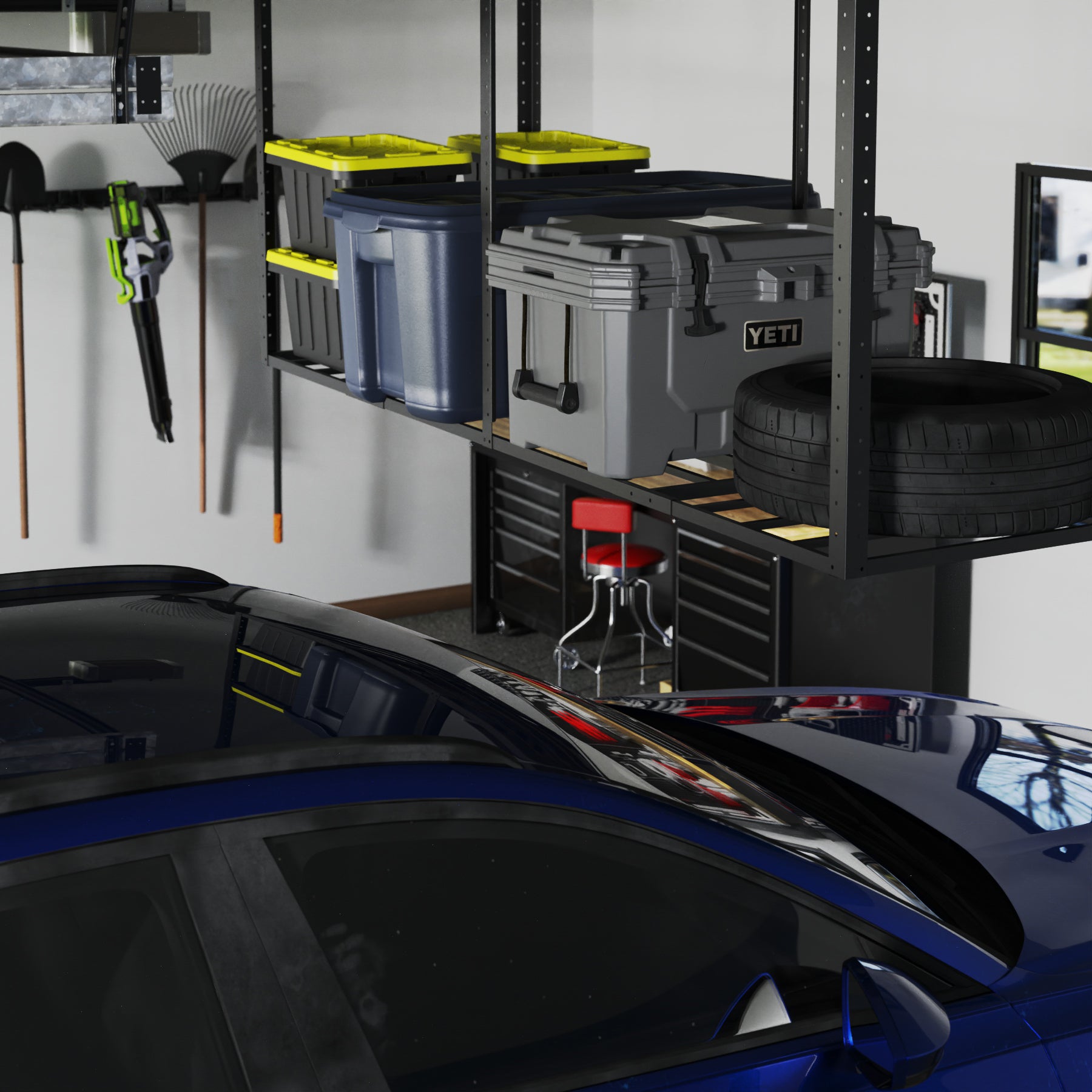 ceiling shelf storage for garage