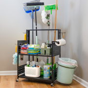 The Everything Utility Cart with Pegboard & Bucket Rack