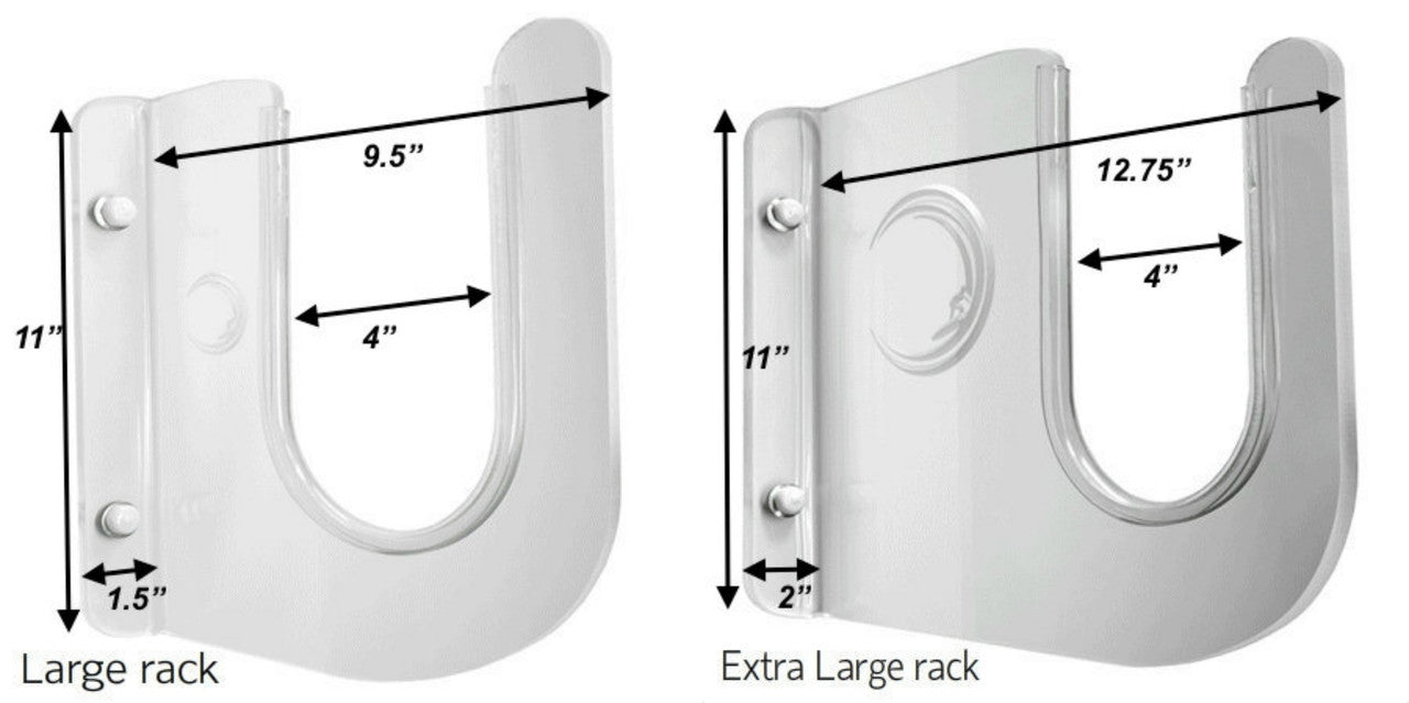 clear surf storage rack dimensions for longboard