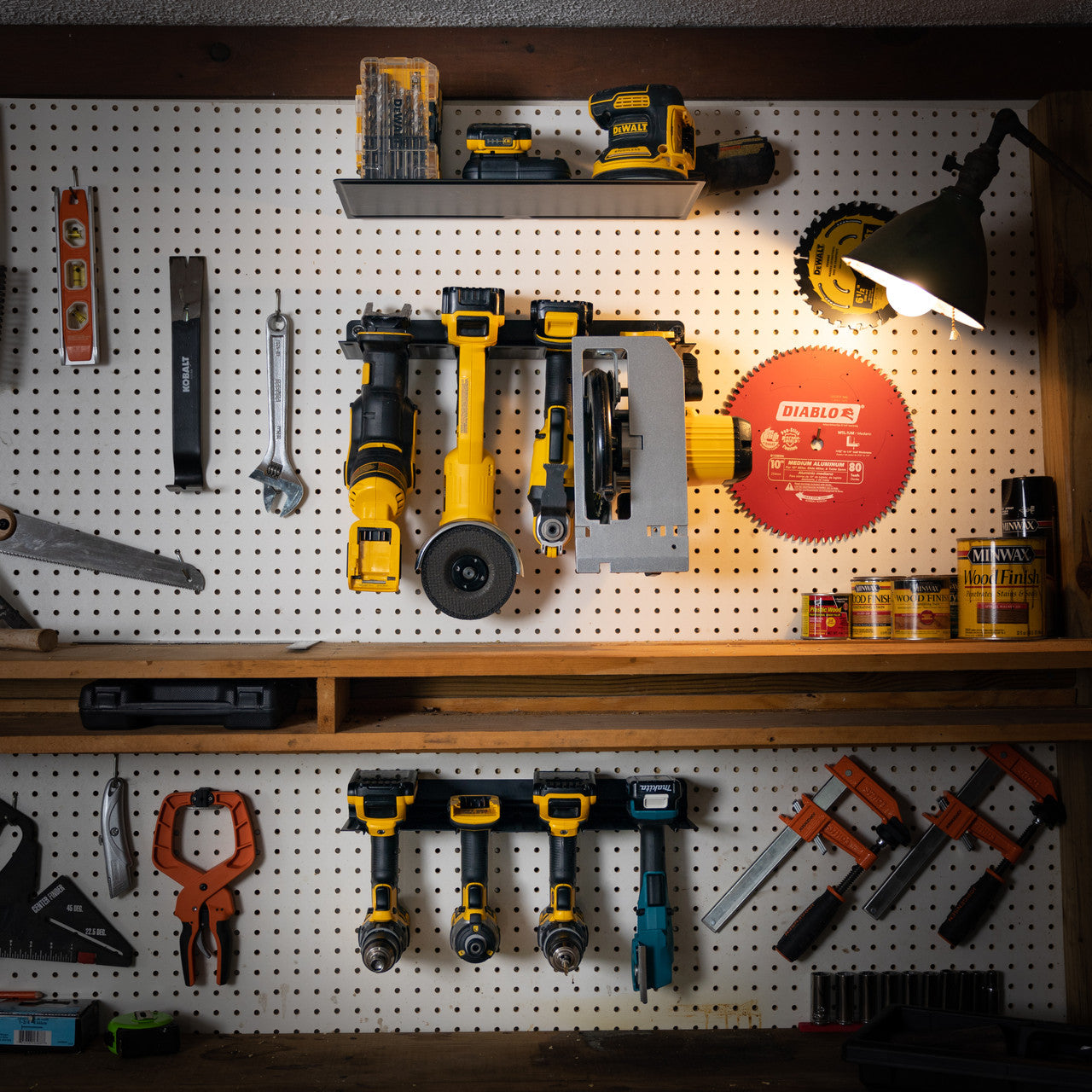 organized garage wall