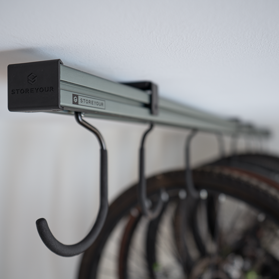 Bike Slide Rack Ceiling CycleSlide Ceiling Bike Rack | 1–8 Bikes - StoreYourBoard