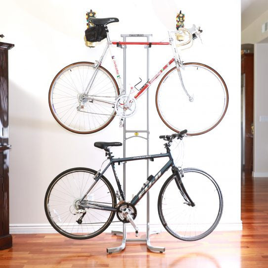 best home apartment garage freestanding bike rack for 2 bikes