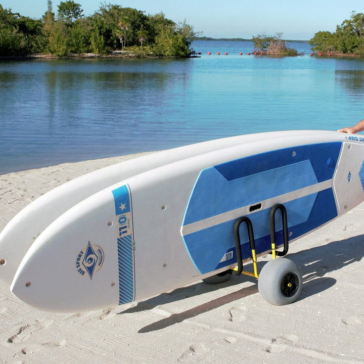 Double SUP Beach Cart for Sand | Balloon Wheel Cart