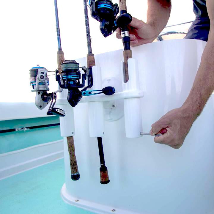 suction mount 3 rod holder for boat