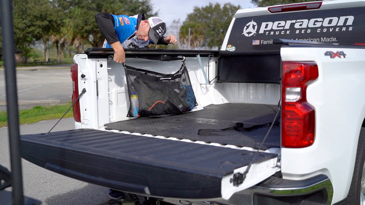 truck bed mesh equipment organizer