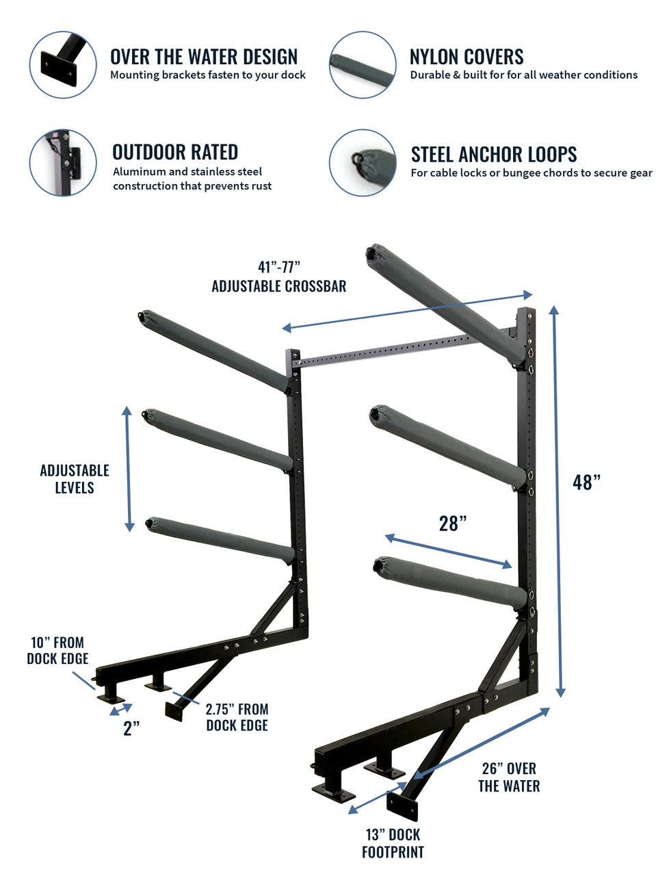 g-system boat dock rack