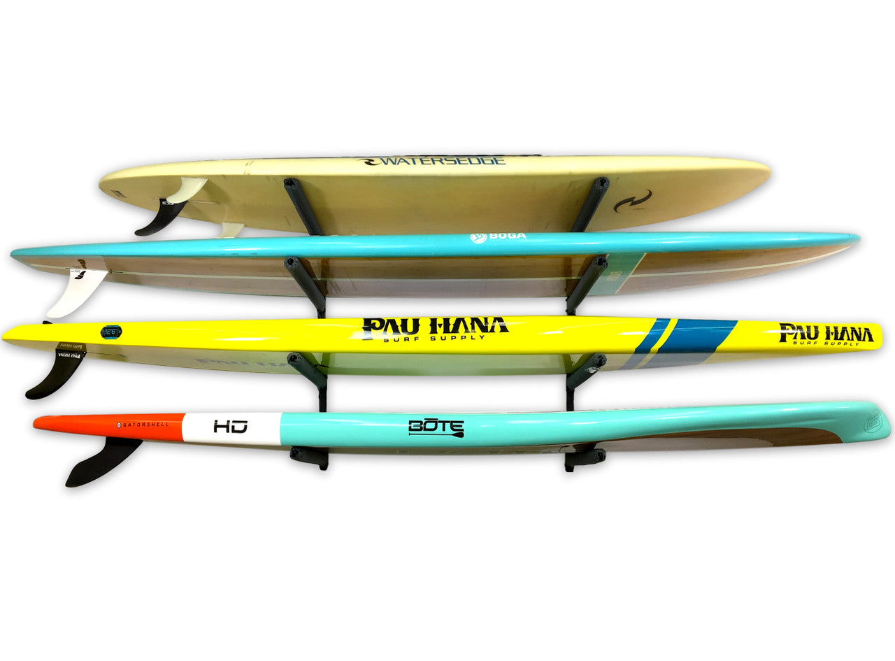 Outdoor Paddleboard Storage Rack | Wall Mount | Holds 4 SUPs ...