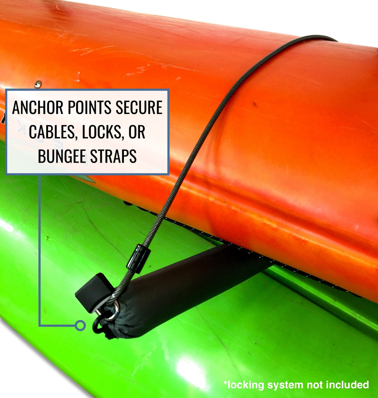 locking outdoor kayak rack