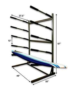 Indoor-Outdoor Freestanding Surf Rack | Holds 5 Surfboards – StoreYourBoard