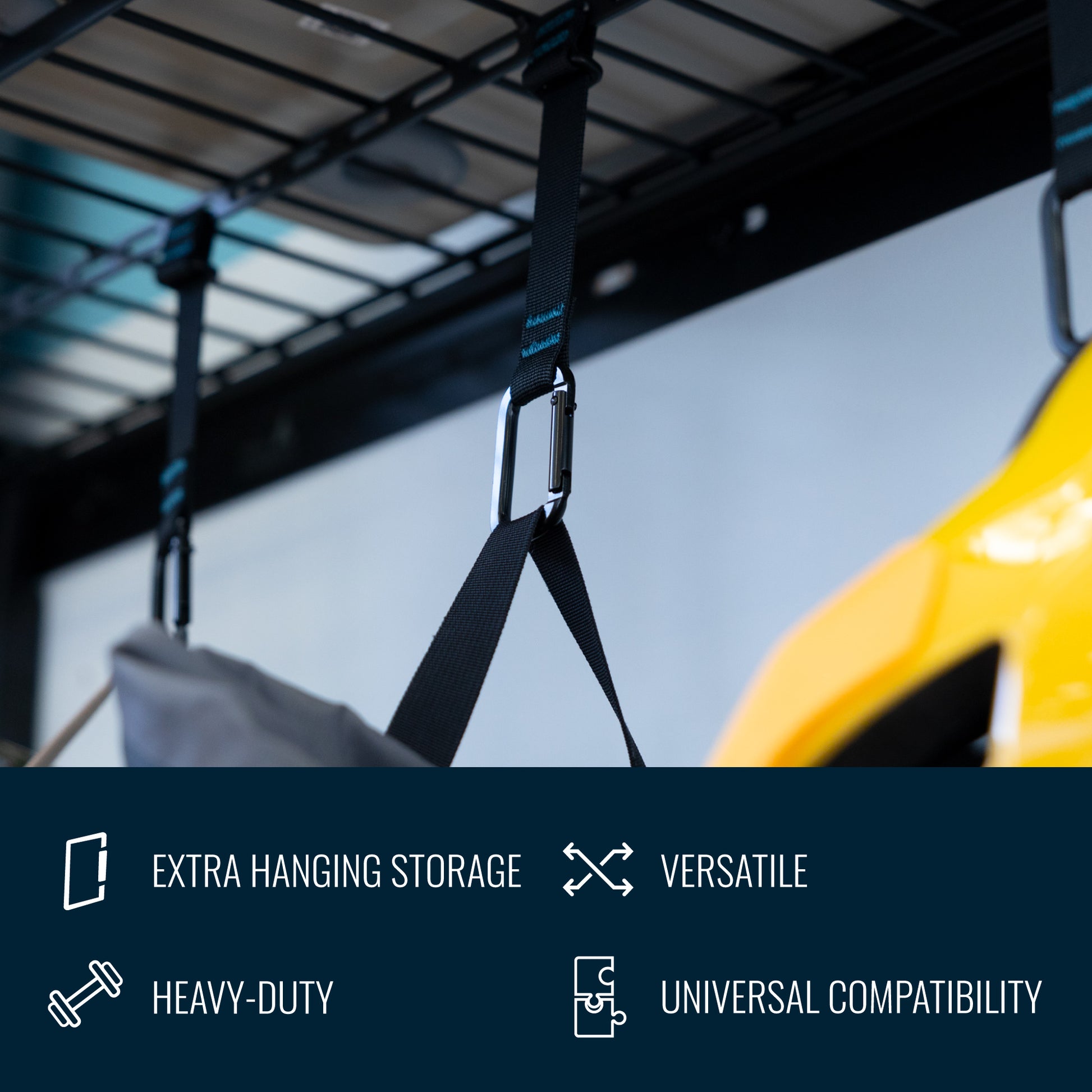 extra hanging storage, versatile, heavy-duty universal compatibility