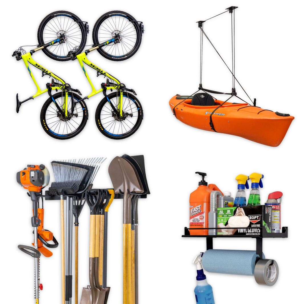 Garage Storage Bundle Tool Rack Bike Rack Ceiling Hoist