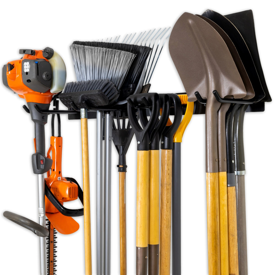 Garage Tool Rack With Various Tools And Repair Supplies On Board And  Shelves. Stock Photo, Picture and Royalty Free Image. Image 42120749.