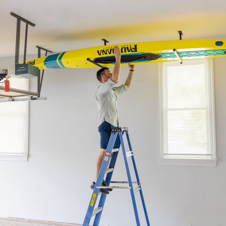 how to hang sup on ceiling