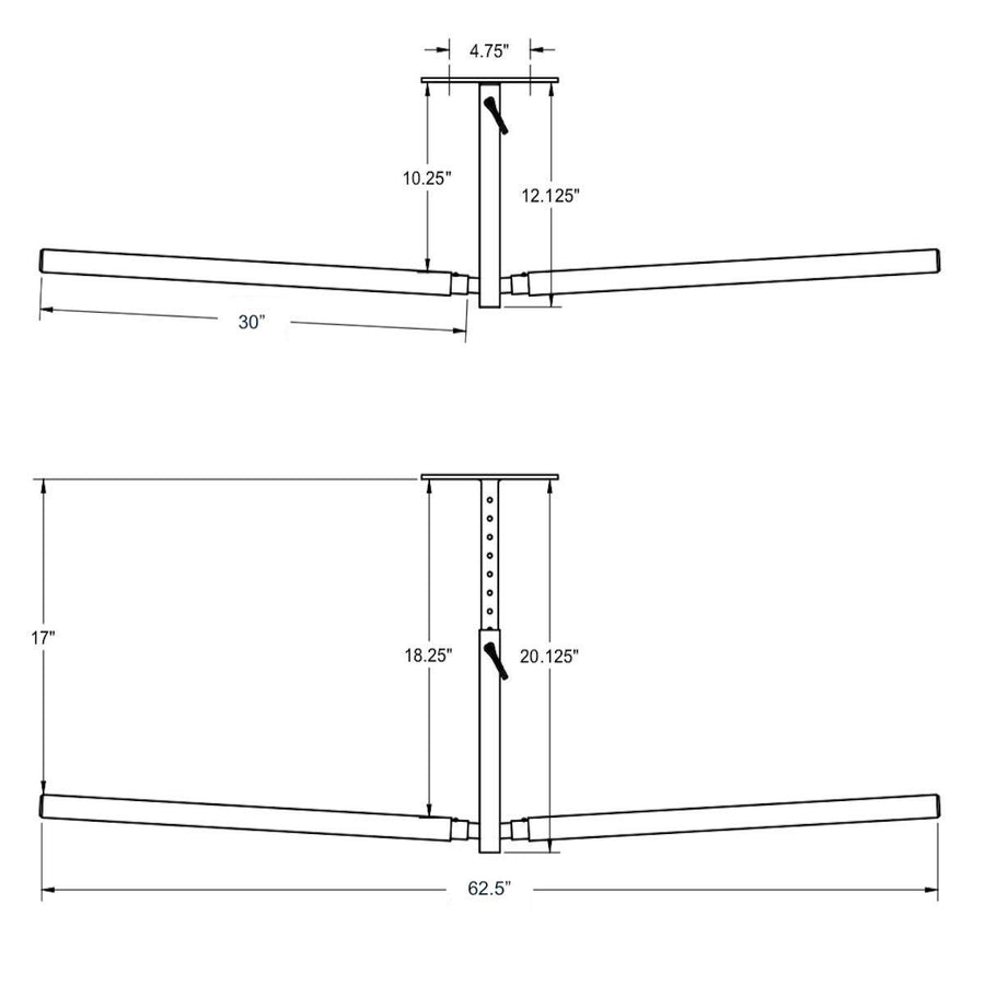 Ski & Snowboard Ceiling Rack | Hi-Port 2 | Adjustable Overhead Storage ...