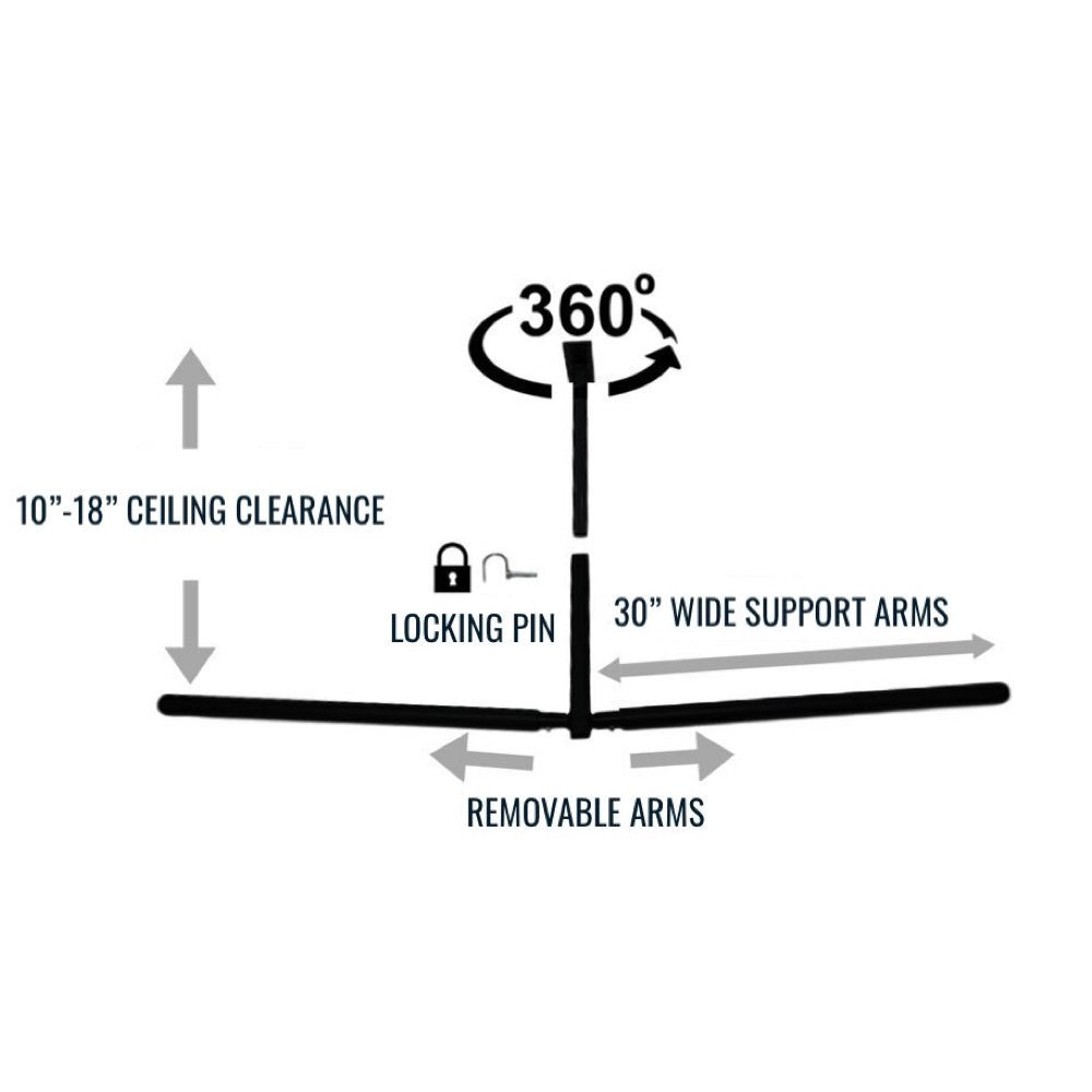 Overhead Ladder Storage Rack | Hi-Port 2 | Adjustable Ceiling Mount ...