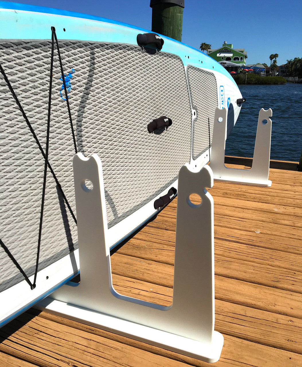 Boat Dock mounted net or broom holder