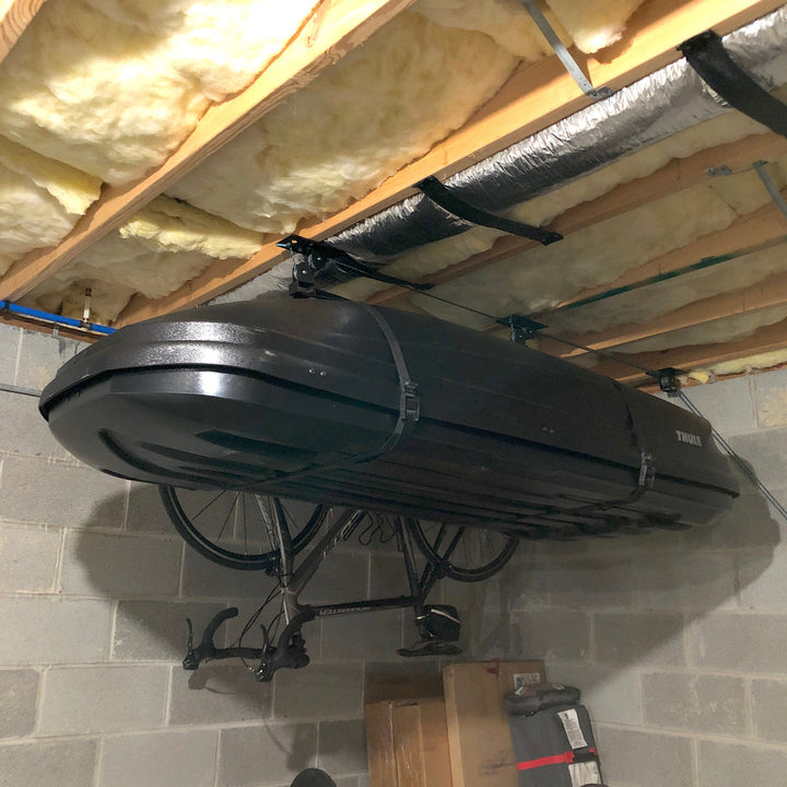 how to hang rooftop cargo carrier from ceiling