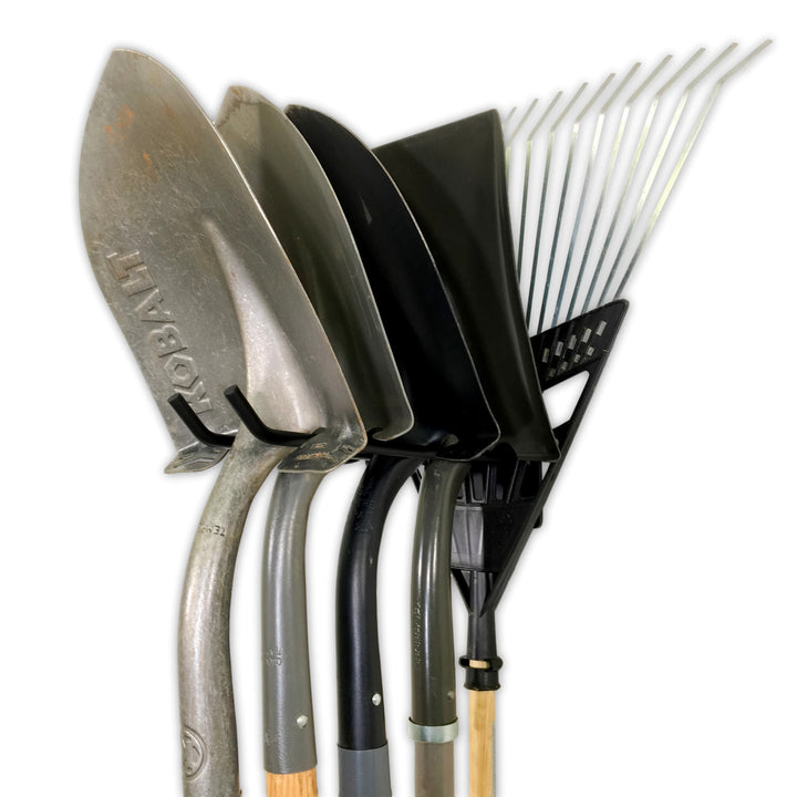 Garden Yard Tool Storage Racks | Hang shovels, rakes, brooms, hoses ...