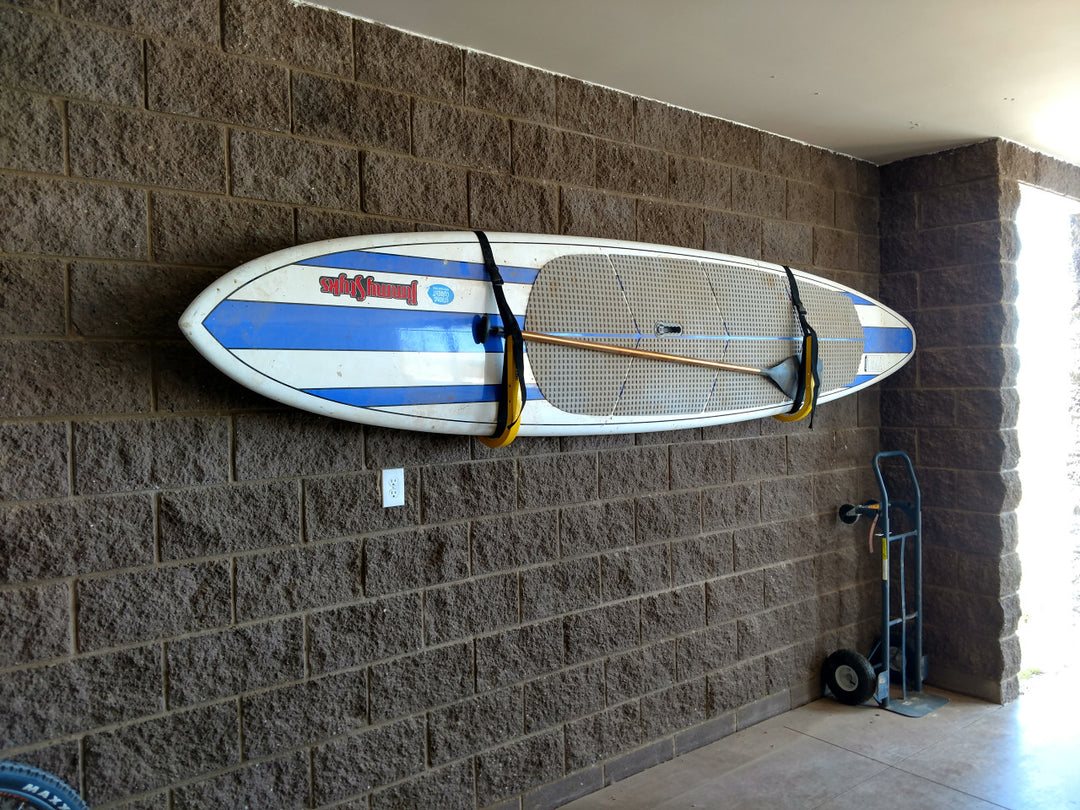 how to hang your SUP in your garage