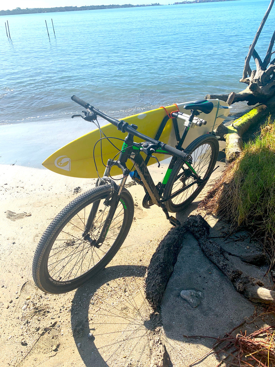surfboard bike rack for beach