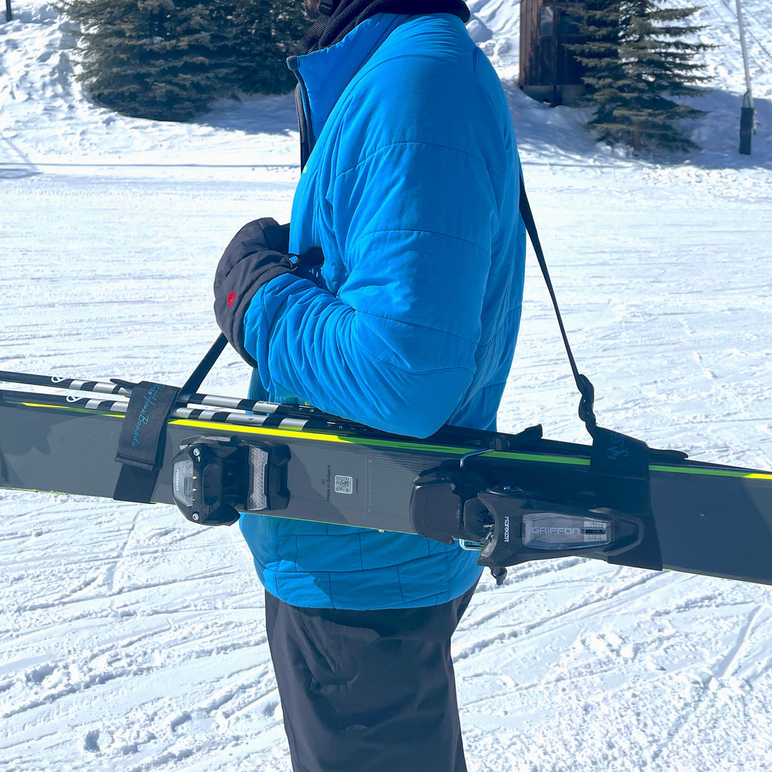 Ski Strap & Pole Carrier for Kids & Adults, Adjustable Shoulder Straps to  Carry Skis & Poles w/ Ease by KapStrom