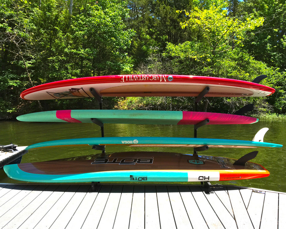 Paddleboard Dock Storage Rack | Holds 4 SUPs | Over The Water ...