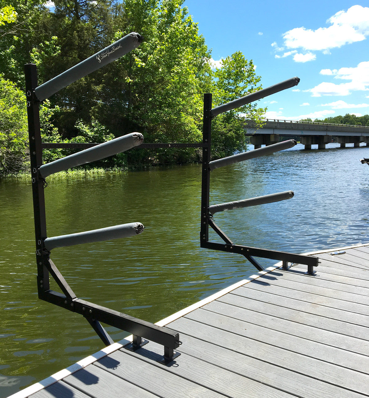 over the water dock kayak rack