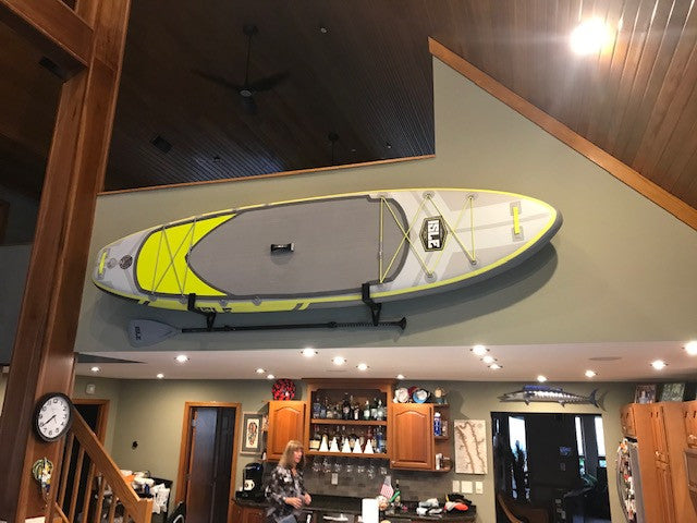 paddleboard retail wall display rack