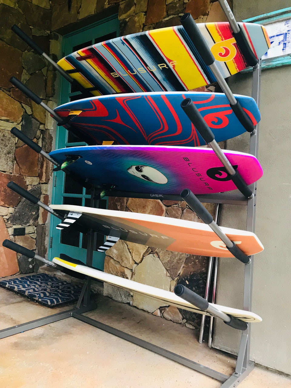 surfboard storage rack stand floor garage