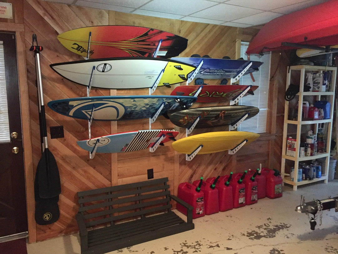 indoor wall storage for wakesurf boards 